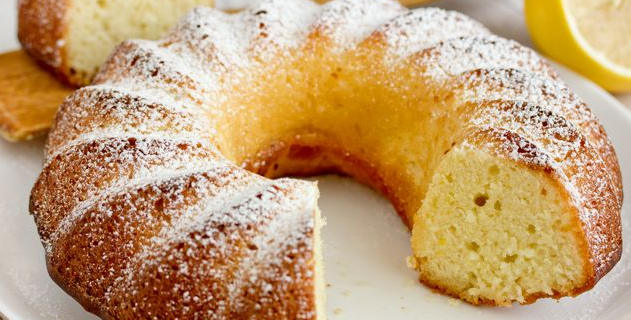 Coconut yogurt cake with lemon soak