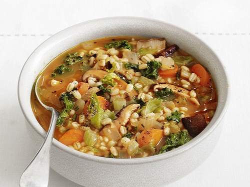 Stu with carrots, shiitake mushrooms and pearl barley
