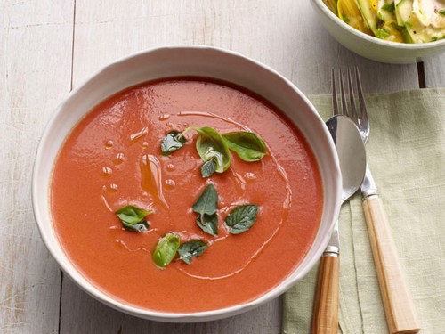 Gazpacho from tomato and watermelon