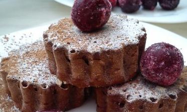 Banana muffins with cocoa