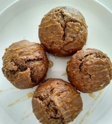 Banana chocolate muffins with sour cream