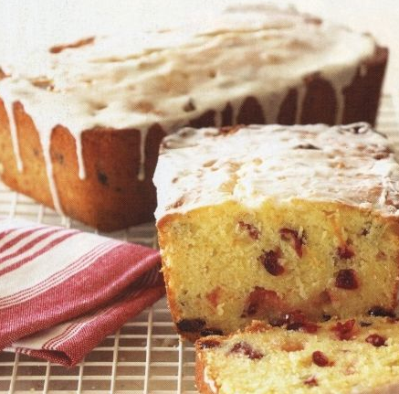 Orange cake with dried cranberries