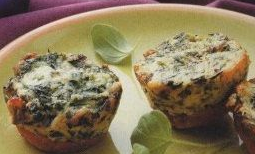 Spinach, Mushroom and Cheese Muffins