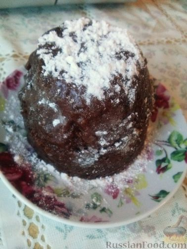 Coffee and chocolate cupcake in a mug