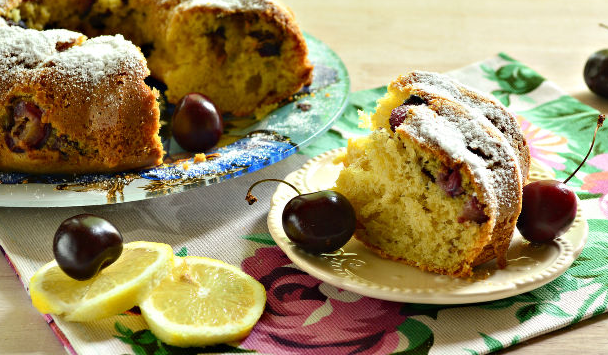 Lemon cherry cake