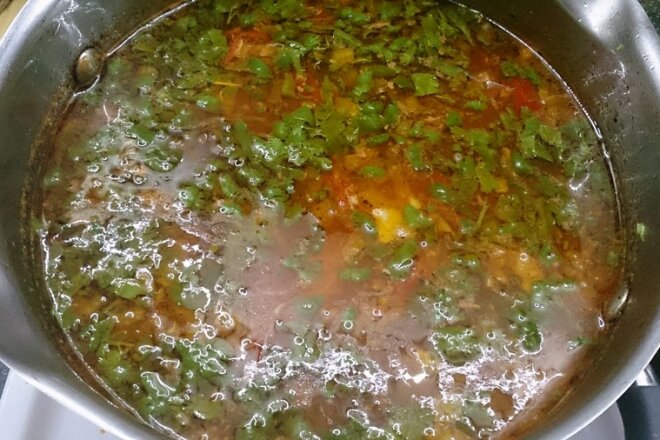 Spicy chicken breast kharcho soup