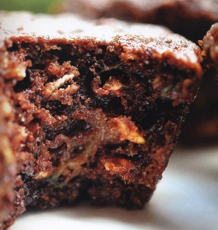 Chocolate muffins with zucchini