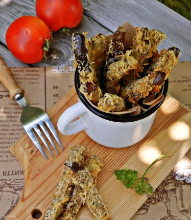 Crispy eggplant sticks