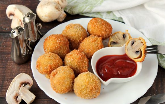 Pan-fried champignons
