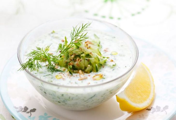 Cold yogurt soup