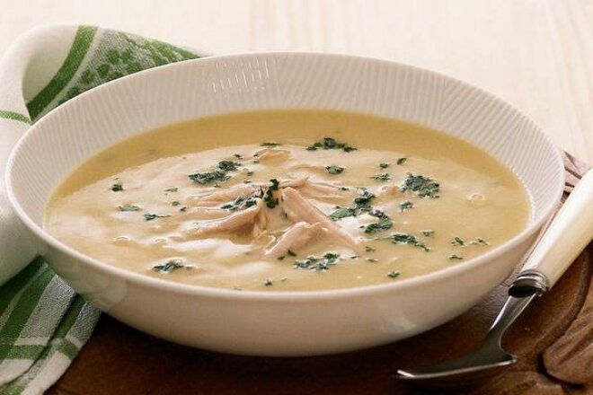 Delicate chicken fillet puree soup