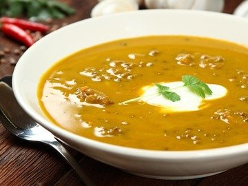 Lentil soup puree