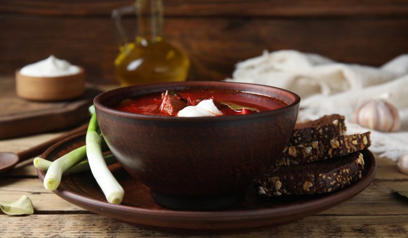Lamb soup with vegetables