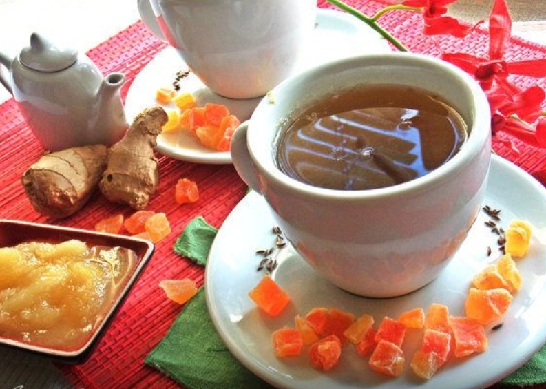 Tea with caraway seeds and ginger