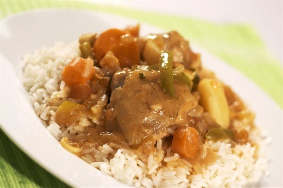 Rice with chicken and eggs