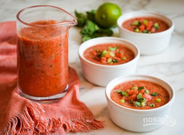 Gazpacho with watermelon