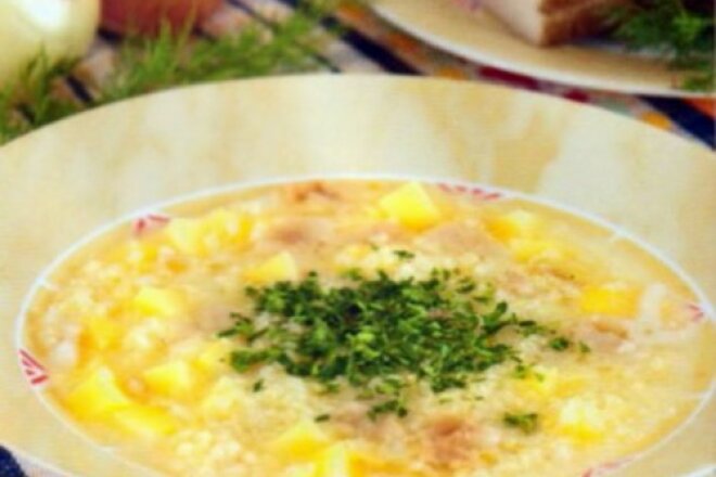 Ukrainian style kulesh with bacon and potatoes