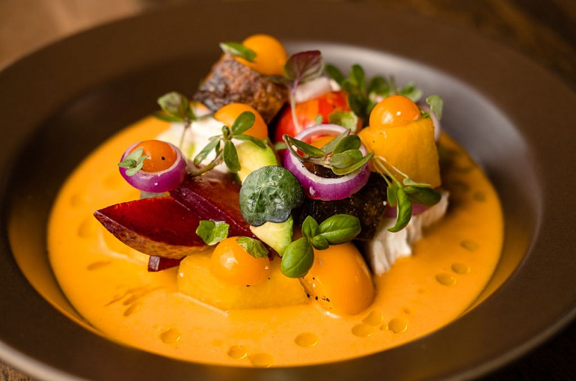 Cold Peach Goat Cheese Soup Recipe