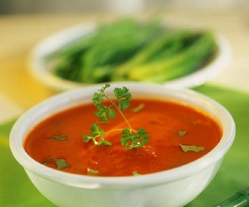 Tomato soup with rice