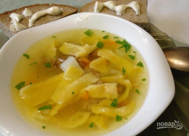 Children's soup with beef broth