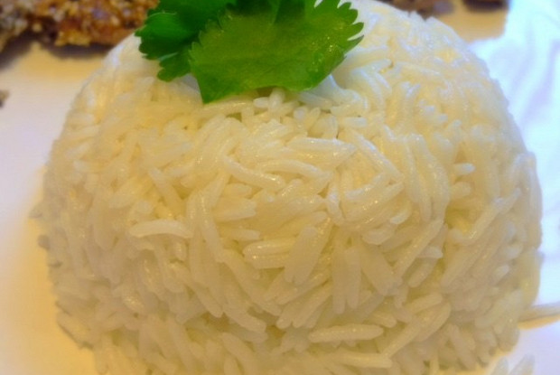 Coconut rice with kaffir lime
