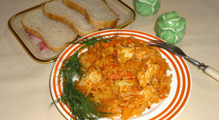 Lahanorizo ​​with chicken