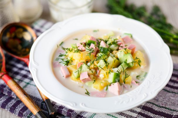 Okroshka on ryazhenka