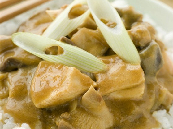 Rice with chicken, mushrooms and truffles