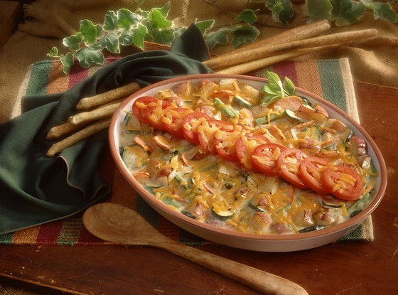 Casserole with meat, vegetables and rice