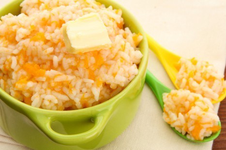 Pumpkin porridge with rice and nuts