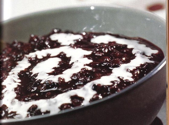 Indonesian black rice pudding