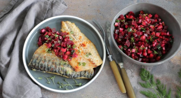 Grilled Mackerel with Summer Vinaigrette