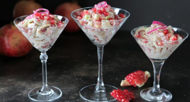 Radish Salad with Pomegranates for the New Year