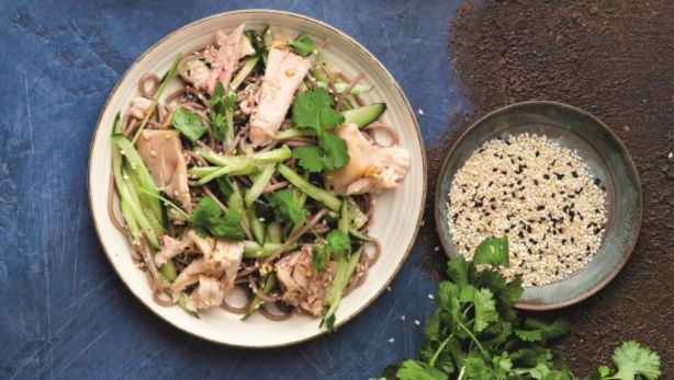 Quick Buckwheat Salad with Grilled Chicken