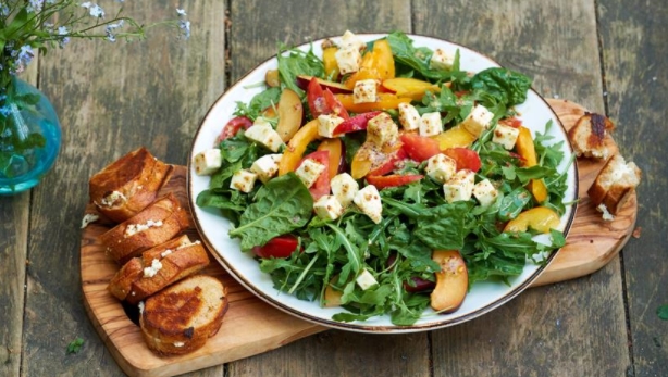 Pickled Cheese and Fruit Salad