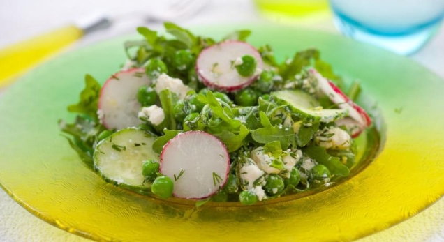 Pea, Radish and Feta Salad