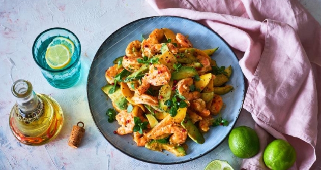 Shrimp Salad with Avocado and Mango