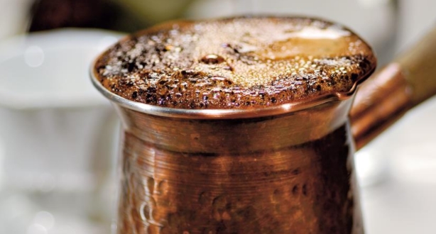 Oriental Coffee with Cardamom in Turk