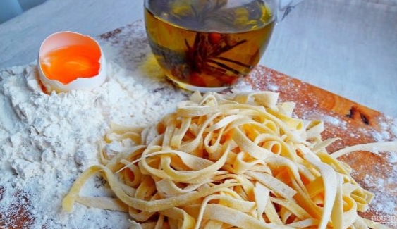 Homemade Noodles on Yolks
