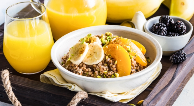 Buckwheat Sweet Porridge with Bananas