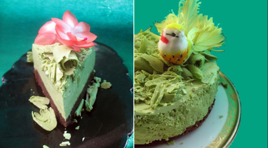 Japanese Cheesecake with Matcha Tea