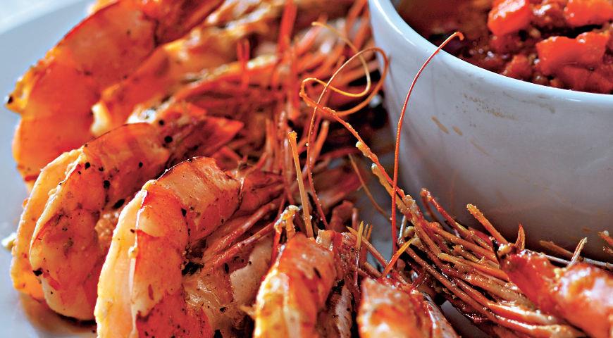 Baked Shrimp with Romesco Sauce