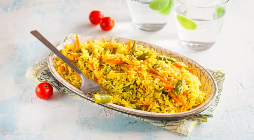 Indian style vegetable pilaf