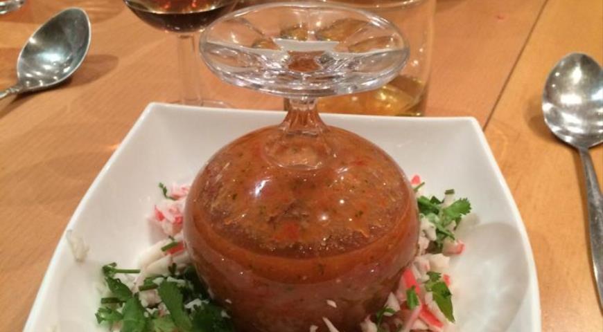 Gazpacho with crab
