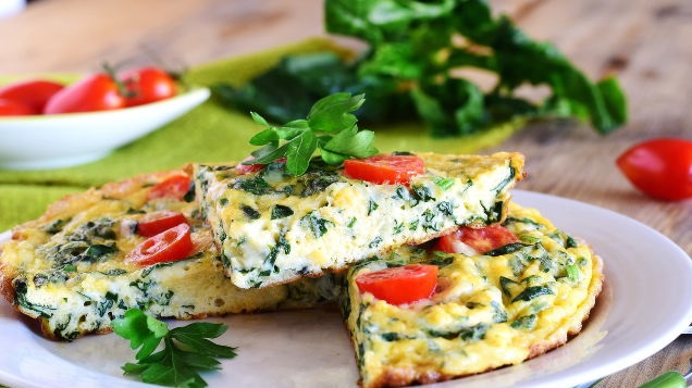 Frittata with spinach