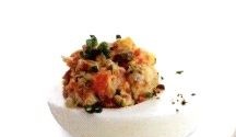 Eggs stuffed with salmon