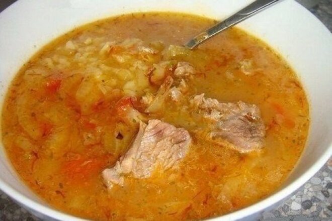Georgian kharcho soup with walnuts