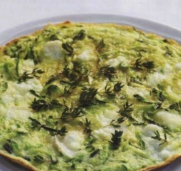 Omelet with zucchini and cheese