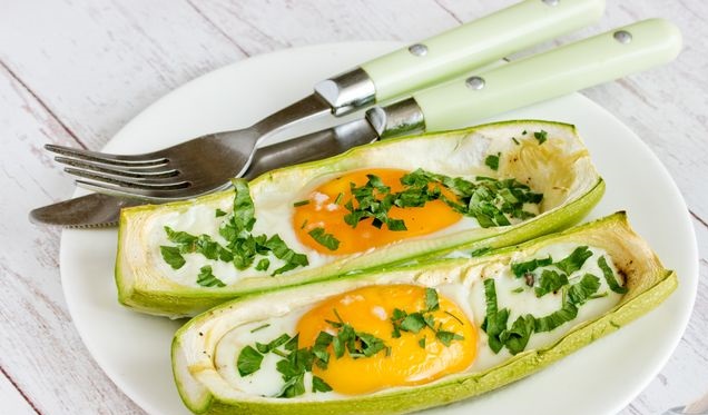 Best  Scrambled eggs in zucchini