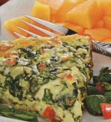 Frittata with spinach, tomatoes and cheese